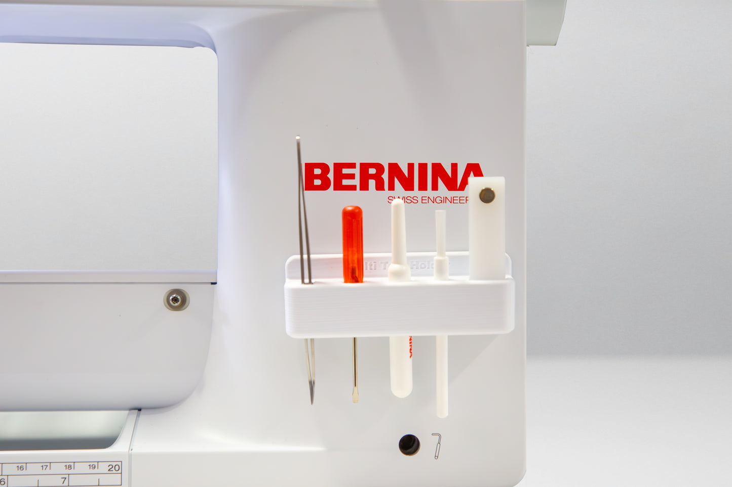 Bernina Multi Tool Stick On Holder (Holds Tweezers, Screwdriver, Seam Ripper, Brush, Height Compensation Tools)